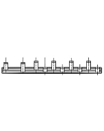 Gewiss kamrail 1F+N (1x ALS 2P + 4x installatieautomaat 1P+N)