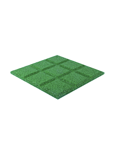 Terrastegel rubber 50 x 50 x 2.5 cm groen