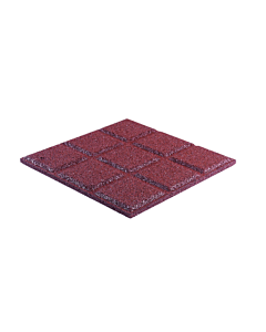 Terrastegel rubber 50 x 50 x 2.5 cm rood