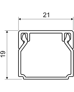 Kopos leidingkanaal LHD 20 x 20 mm lengte 2 m zwart UV-stabiel