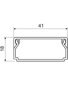 Kopos leidingkanaal LHD 40 x 20 mm lengte 2 m zwart UV-stabiel