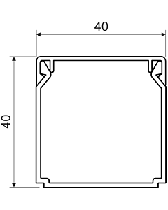 Kopos leidingkanaal LHD 40 x 40 mm lengte 2 m zwart UV-stabiel