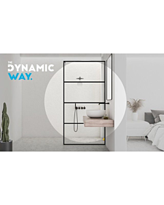 Dynamic Way Orizónti inloopdouche zwart 1900 x 785-800 mm