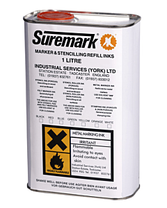 Suremark inkt blauw blik 1 liter