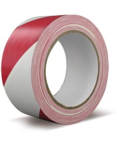 Technotape afzetlint HDPE 35um rood-wit 80 mm rol 500 m