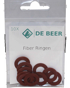 De Beer fiberring  8 x 14 x 1.5 mm 3/8" breed 10 stuks