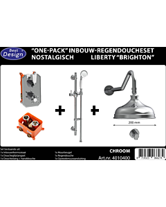 Best Design One Pack regendoucheset Liberty Brighton M Ø 200 mm chro