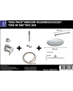 Best Design One Pack regendoucheset Ore Wheel M Ø 300 mm rvs