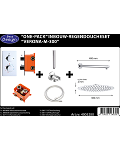 Best Design One Pack regendoucheset Verona M Ø 300 mm chroom