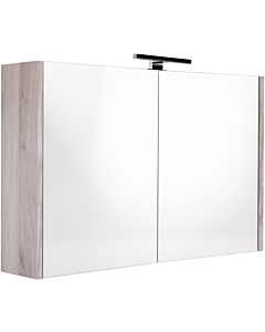 Best-Design Happy spiegelkast met verlichting mdf 100x60 cm grijs ei