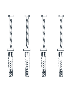 Linido bevestigingset douchezitting set 4 stuks