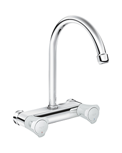 Grohe Costa L wandkeukenmengkraan met bovenuitloop chroom