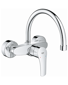 Grohe Eurosmart wandkeukenmengkraan met bovenuitloop 245 mm chroom