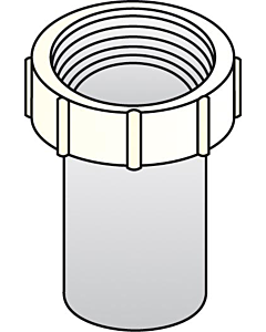 Tule met wartel 1.1/2" bi.dr. 40 mm pvc