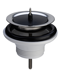 Viega afvoerplug met stop 1.1/2" x Ø 80 mm H= 40 mm rvs/wit