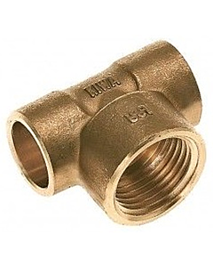 Bonfix overgangs-T-stuk 22 x 1/2" bi.dr. x 22 mm soldeer