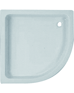 Wisa Cadiz-S douchebak kwartrond 80 x 80 x 8 cm met plint wit