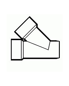 Wadal PVC T-stuk 45°  40 mm 2mof/spie