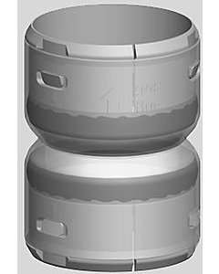Ubbink Rolux Flex koppelstuk PP transp.  Ø 60 mm flex/flex