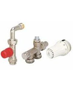 Danfoss RA-K set met afsluiter,regelelement en 2-p. onderblok 3/4"EC