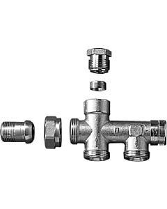 Danfoss onderblok RA-KE 1-pijps 3/4"EC x 1/2" h.o.h. 40 mm