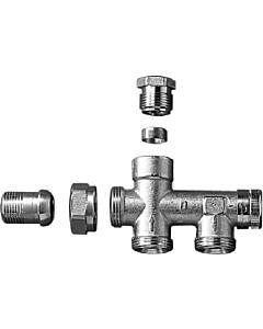 Danfoss onderblok RA-K 2-pijps 3/4"EC x 15 mm knel h.o.h. 40 mm