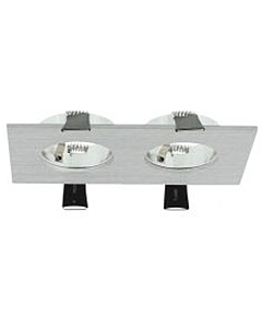 Klemko Lumiko Verona LED-inbouwarmatuur rechthoek 2-voudig 80x142mm