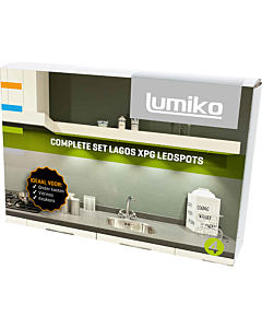 Klemko Lumiko Lagos XPG pakket met 3x Lagos ledspot 3000K