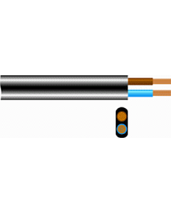 Tweelingsnoer VMvS (H03VVH2-F) zwart 2 x 0.75 mm2