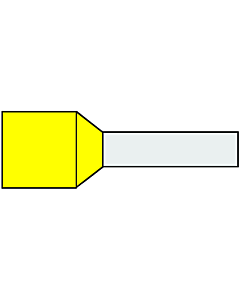 Klemko geïs. adereindhuls 6.00qmm geel pen = 12mm DIN BL 40 stuks