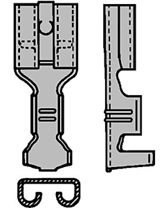 Ongeisol.tab v.vlakstekerhuls b2507fl 100 stuks