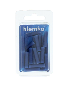 Klemko geïsol. kabelschoen blauw stootverbinder 25 stuks