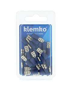 Klemko geïsol. kabelschoen blauw vlakstekerhuls 4.8x0.5 mm 25 stuks