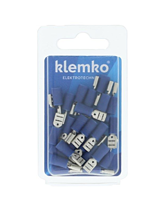 Klemko geïsol. kabelschoen blauw vlakstekerhuls 4.8x0.8 mm 25 stuks