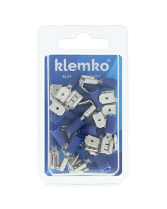 Klemko geïsol. kabelschoen blauw vlakstekerhuls tab 6.3x0.8mm 25 st.