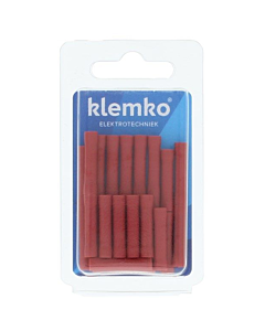 Klemko geïsol. kabelschoen rood stootverbinder 25 stuks