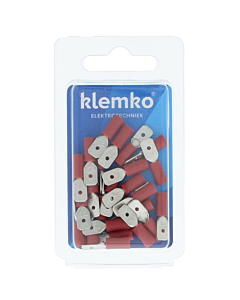 Klemko geïsol. kabelschoen rood vlaksteker 6.3x0.8 mm 25 stuks