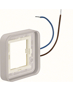 Berker W.1 afdekraam 12-24V= verlicht (creme) 1-voudig grijs