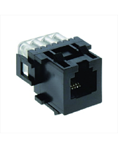 Berker modulaire jack RJ12 cat.3 6-polig zwart