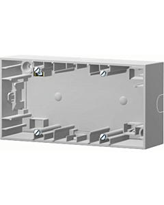 Berker K.1 opbouwbehuizing 2-voudig horizontaal wit