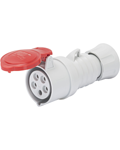 Gewiss CEE koppelcontactstop 5P 32A 400V rood IP44